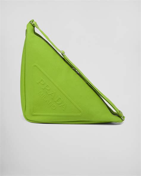 prada triangle green